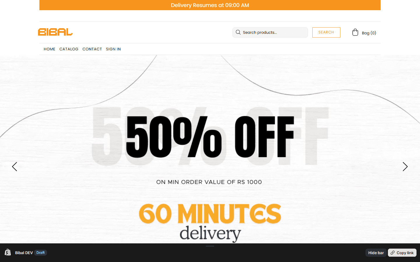 Bibal — Delivery promise