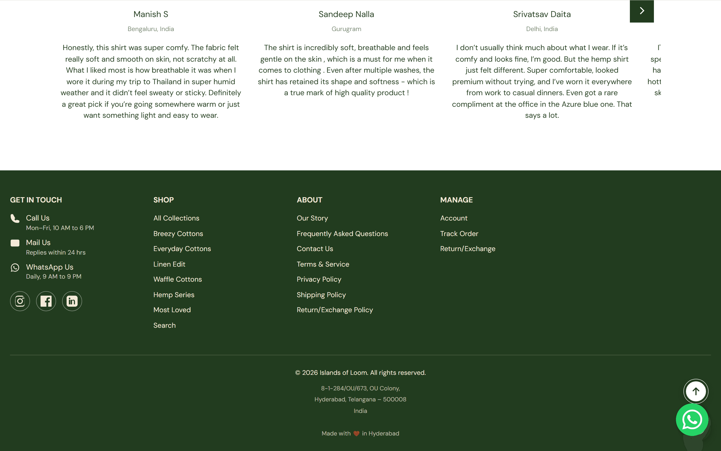 Islands of Loom — Footer
